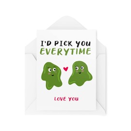 Funny Anniversary Cards, Valentine's Day Card, Bogey Pick You Everytime, Joke for Boyfriend, Girlfriend, Humor, Sarcasm Banter Joke CBH145