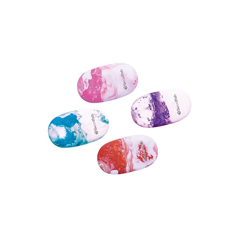 Swordfish Marble Eraser [Pack of 24] PVC and Phthalate Free