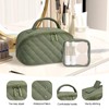 honitty Makeup Bag, Quilted Makeup Bag, Puffy Travel Make up