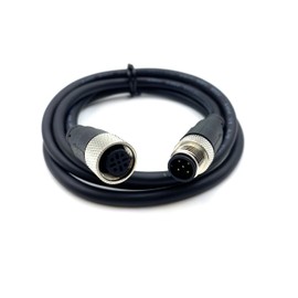 M12 5-Pin Male to Female Cable, A Code Straight Moulded Cable Female to Male Aviation Sensor Electric PVC Cable 125V 4A AC/DC Industrial Shaped Cable 1 Metre