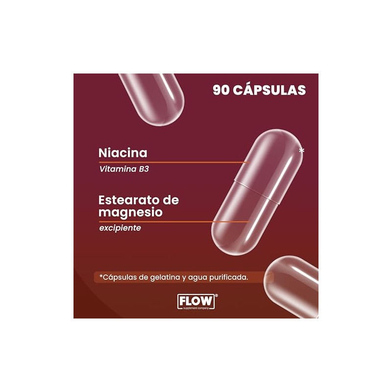 Flow Supplements | Niacina - Vitamina B3 500 Mg -