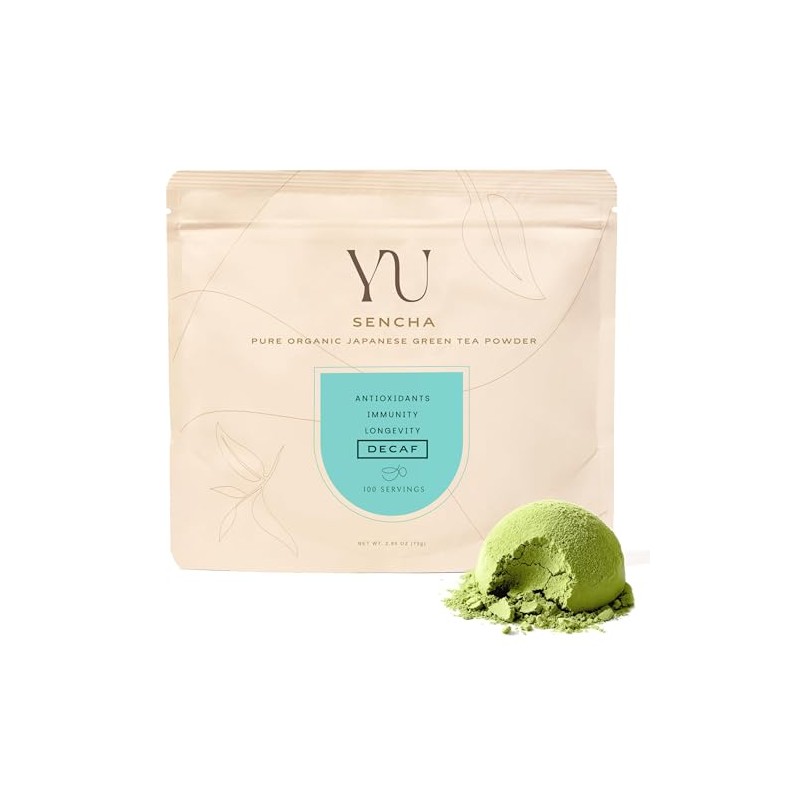 Organic Decaf Japanese Sencha Green Tea Powder - 100 Servings
