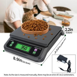 66LB 30kg Large Digital Kitchen Scale, with Tare and Prep Counting Scales, Commercial Food baking bakery Scales LCD Display Adapter Included g/oz/lb/kg/tl/ct 6 Unit for deli meat pet food with Adapter
