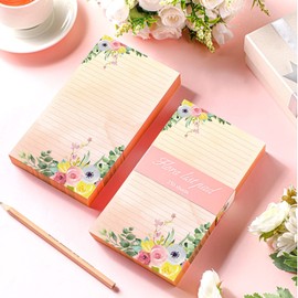 Perthlin 2 Pieces Grocery List Notepads Floral Notepads 500 Tear off Sheets 4.5 x 8 Inch Lined Shopping List Notepads Stylish Small Flower Memo Note Pad for First Day Gift Women Christmas Travel