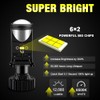 YSY 2Pcs 60W/Pair Lamp H4 Led Mini led Lens Projector