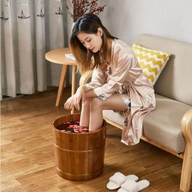 Foot Tub Wooden Foot Basin Foot Soaking Bucket Wooden Foot Soaking Basin Household Wooden Basin Foot Basin Wooden Bucket Foot Bath Foot Bucket Foot Bath Wooden Bucket Foot SPA Household Was
