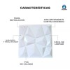 ShopMall Panel Decorativo 3d Para Pared 12 Piezas 50 Cm