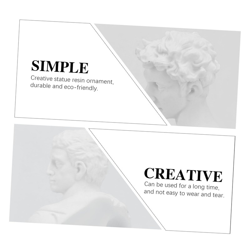 ABOOFAN 10Pcs Mini Resin Sketch Statue Decorative Plaster Line Drawing