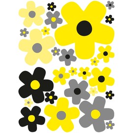 GamesMonkey Autoaufkleber Blumen G?nseblmchen Prilblumen Tuning - 27/54/108 Stck - Lustige Karosserie Motorrad Fahrradhelm Glasaufkleber (Small, 27 Stcke, Farbe 009)