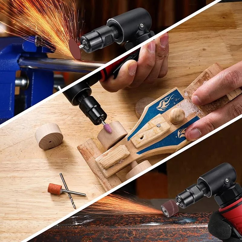 WORKPRO Air Angle Die Grinder 1/4Inch Pneumatic Right Angle Die