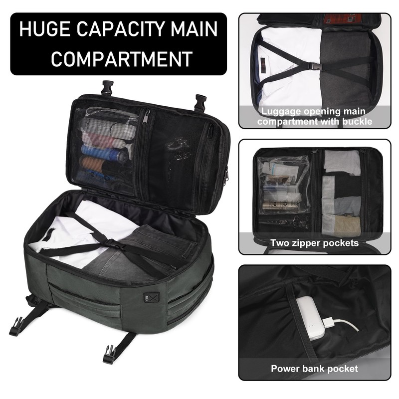 ECOHUB Carry on Backpack 30L, Travel Backpack, Weekender Bag for