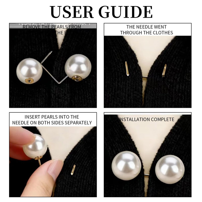 Safety Pins Clothes Pearl Modesty Small Cinch Clip Waist, 12Pcs