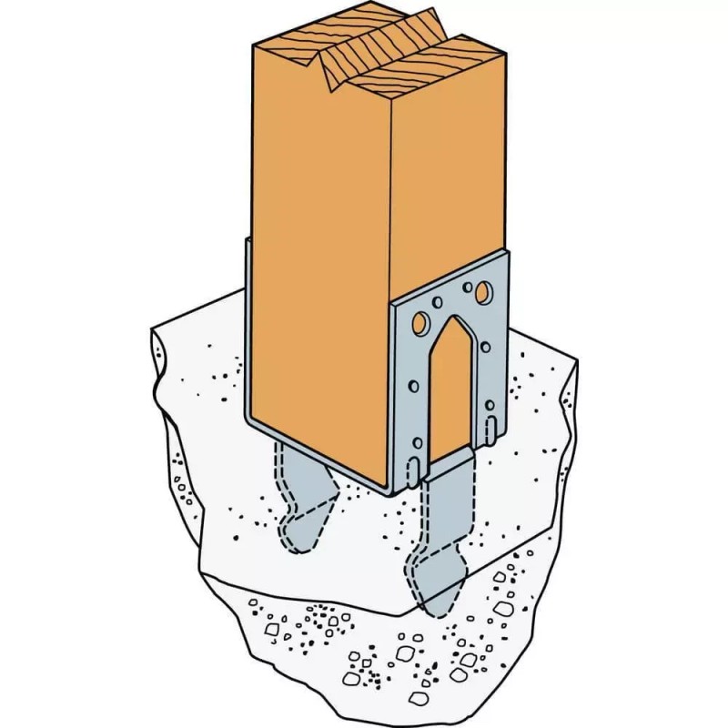Heavy Duty Simpson (PB44Z) ZMAX Heavy-Duty Steel Concrete to 4x4
