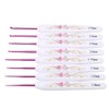 8 Pieces Aluminium Crochet Hook Set with Soft Floral Print