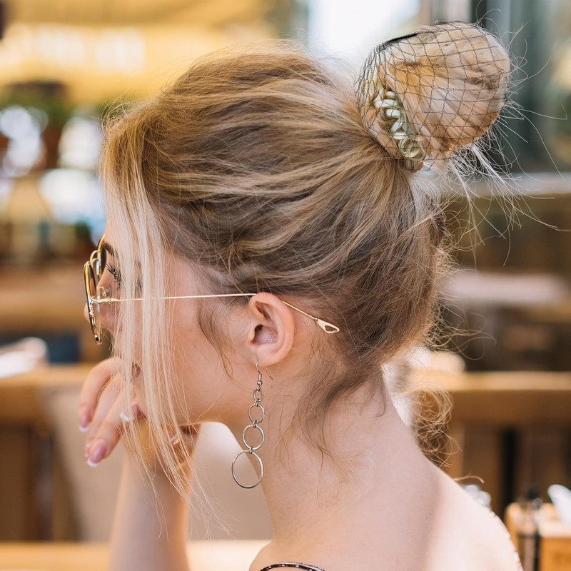 Redecillas Cabello De Malla Elástica Negra, 100 Unidades, Cómodas Para