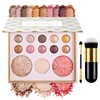 All in One Baked Makeup Palette for Older Women, Full