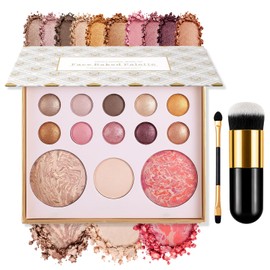 All in One Baked Makeup Palette for Older Women, Full Face Makeup Gift Set
