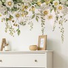 Condessacity Tropical Green Leaves Stylish Daisy Flower Wall Sticker Ceiling