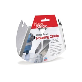 New Metro Design New Metro Design PC-GL Pouring Chute for Glass Bowl Pouring Chute for Glass Bowl, works with KitchenAid Tilt-Head Glass Bowl, Silver, Set of 1