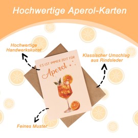 TUZELIYA Aperol Gifts Woman - Includes Aperol Bracelet Greeting Card and Socks - Wenn Du Das Lesen Kannst Bring Mir Apero Spritz - Aperol Decoration for Girlfriend and Aperol Lovers for Birthday and