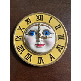 Vintage FAO Schwarz toy clock face magnets  2 total
