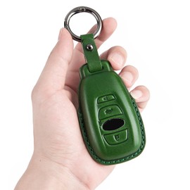 BFDDPPM Genuine Leather Keyless Remote Smart Key Fob Case Cover with a Key Chain Compatible for Subaru Forester, Impreza, Outback, WRX, BRZ, XV Crosstrek, Ascent 2014 - 2024
