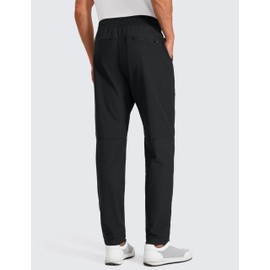 CRZ YOGA All Day Comfy Golf Pants for Men 31'' Quick Dry Lightweight Work Casual Pants with Pockets Black Large