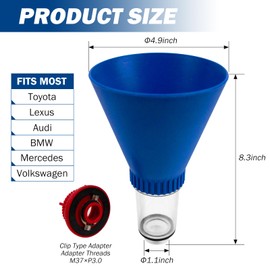 Funnels for Automotive use,Engine Oil Funnel, Drain Tool & Locking Threaded Oil Funnel, Compatible with Toyota, Lexus, Scion, Tacoma, Sienna, RX350,Camry, Corolla, RAV4