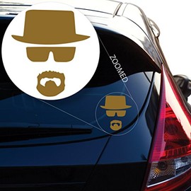 Yoonek Graphics Walter White Heisenberg Breaking Bad Decal Sticker for Car Window, Laptop, Motorcycle, Walls, Mirror and More. # 548 (6" x 5.4", Other)
