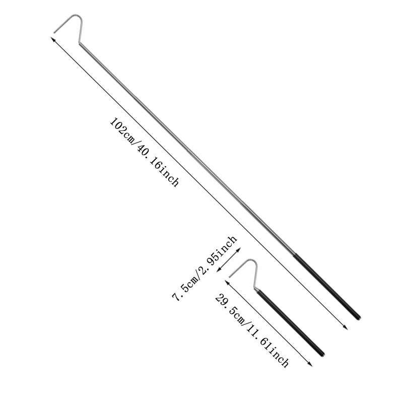 Shengsenfu Adjustable Stainless Steel Snake Hook, Extensible Snake Hook, Retractable