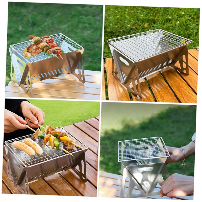 Mipcase Portable Camping Grill Barbecue Rack for Outdoor Bbq Lightweight