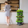 Tectsia Strawberry Vertical Planters Tower Garden, 6 Tiered Stacking Planter