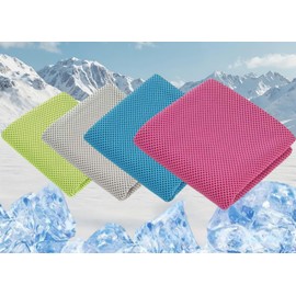 Cooling Towel, Quick Dry Towel, Sports Towel, Large 39.4 x 11.8 inches (100 x 30 cm), Cool Towel, Summer Goods, Keeps Cool Feeling, Sweat Absorbent, Quick Drying, Portable, Convenient, Heat Protection