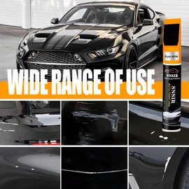 SNSIR Black Touch Up Paint For Cars, Automotive White Car Paint Pen Scratch Repair Two-In-One Touch Up Paint, Premium Car Scratch Remover for Deep Scratches 0.4 fl oz (Pure Black)