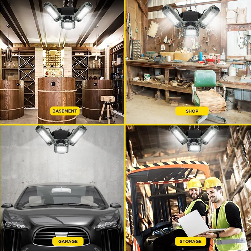 Triburst LED Shop Lights for Workshop, 4000 Lumens Super Bright