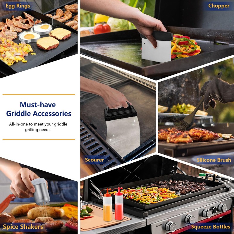 Joyfair 18Pcs Griddle Accessories Kit for Blackstone, (PP Handles)