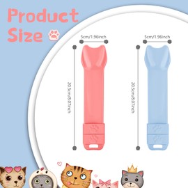 Yummy Sam 2pcs Cat Strip Feeders, Kitten Strip Squeeze Spoon for Wet Food and Liquid Snack, Cat Lickable Puree Treat Food Dispenser Pet Food Mixing Spoon Feeding Scoop for Puppies Small Pets