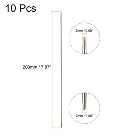 uxcell 10Pcs Knitting Needle 2.0mm Diameter 7.87 Inches Length Stainless Steel Double Pointed Sweater Stitching Needles for Handmade Projects DIY Knitting