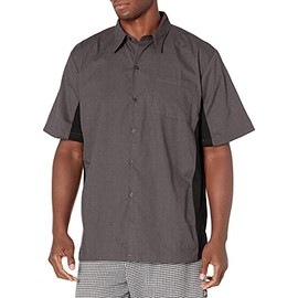 Chef Code mens Cook Work Utility Button Down Shirt, Charcoal/Black, XX-Large US