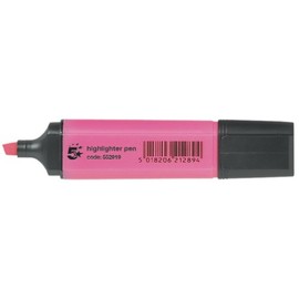 5 Star Highlighters Chisel Tip 1-4mm Line Pink [Pack of 12]