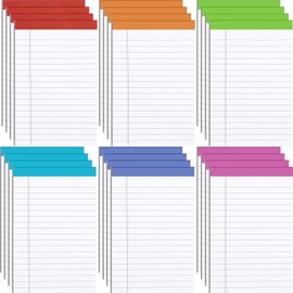 Colarr 24 Pack Legal Pads Note Pads Lined Notepad 50 Sheets Wide Ruled Writing Pads for School College Office Business (4 x 6 Inches)