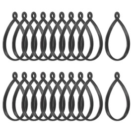 M METERXITY 20-Pack Open Bezels for Resin, Teardrop Shape Open Back Bezel Pendants for Resin Jewelry Making/DIY Earrings Necklace, Alloy Hollow Frame Pendants [Black]