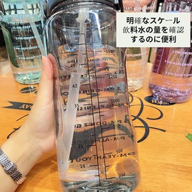 TSQIBU Bottle Water Bottle 2L Large Capacity Portable Straw Sports Water Bottle BPA Free Plastic Water Bottle for Adults Kids Outdoor Sports Climbing Camping Running Gym Hiking Bicycle (2L, Green)