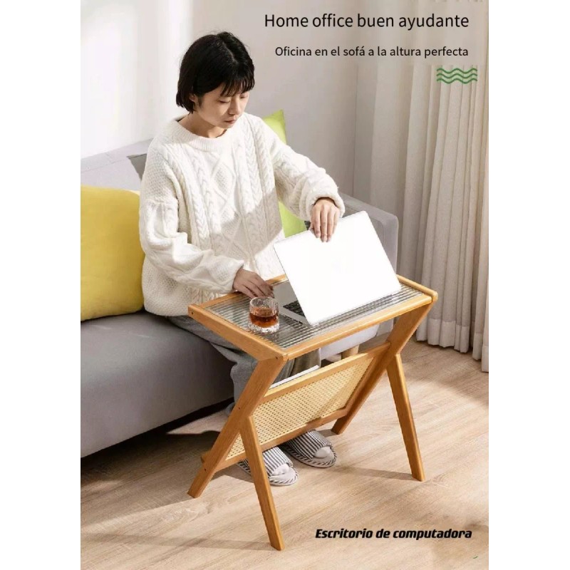 Mesa De Centro Minimalista Cristal Moderna Sala Elegante Oro Mese