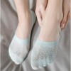 10 Pares Calcetines Invisibles para Mujer, Calcetas de Encaje, Corte