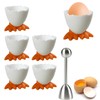 Esshogo Set of 6 Egg Cups and One Egg Opener,
