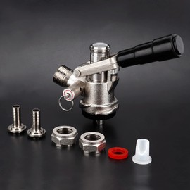 Dispensador Portátil de Cerveza de Barril Tipo S Diseño Antirreflujo en ángulo R con Válvula de Alivio de Seguridad Accesorios de Preparación para Bares, Hoteles, Restaurantes