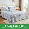 Gogreen 4PC Deep Pocket Full Sheet Set Fit 14", Breathable