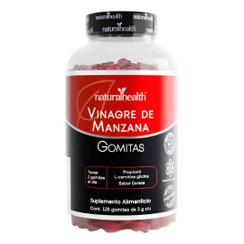 Natural Health Vinagre De Manzana 120 Gomitas Sbr Cereza Sfn