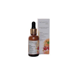 NOVACELL Cherry Facial Serum - Hyaluronic Acid, Vitamins A, B & C with Amino Acids, Deeply Hydrates, Tightening Effect & Youth Preserving - 30 ml